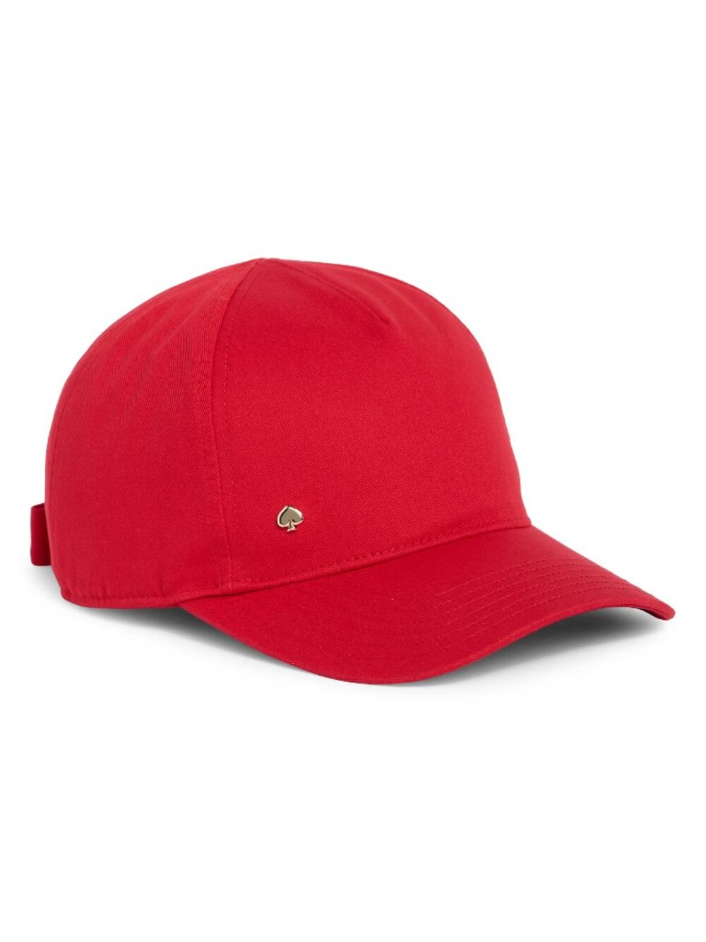 Kate Spade New York Bow Baseball Cap with Gold Spade Embelishment Engine Red NWT